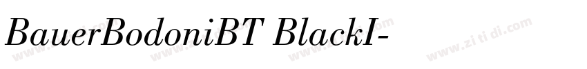 BauerBodoniBT BlackI字体转换